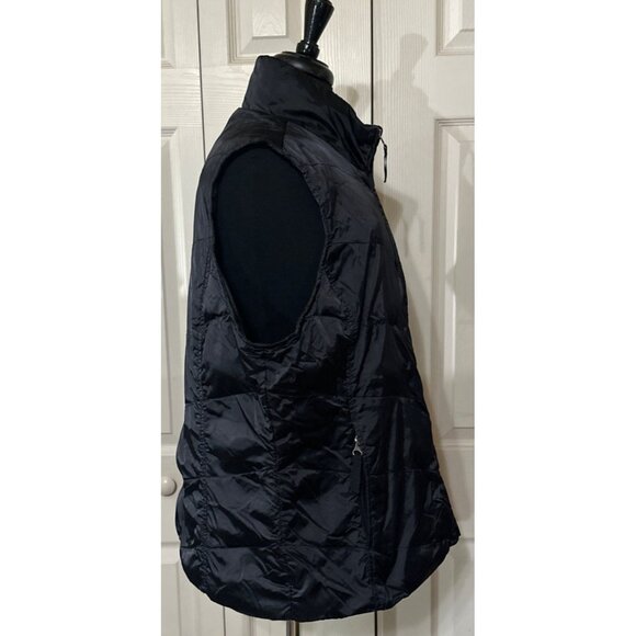 Eddie Bauer Brand Goose-Down Black Jacket Vest 100% Nylon Women's Size XL (READ) - Picture 12 of 15
